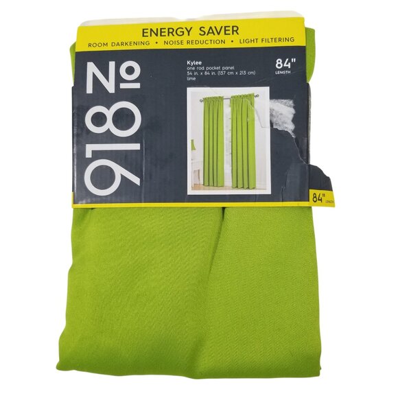 Energy Saver Curtain Lime Green 54" x 84" Light and Noise Reducer - Picture 1 of 4
